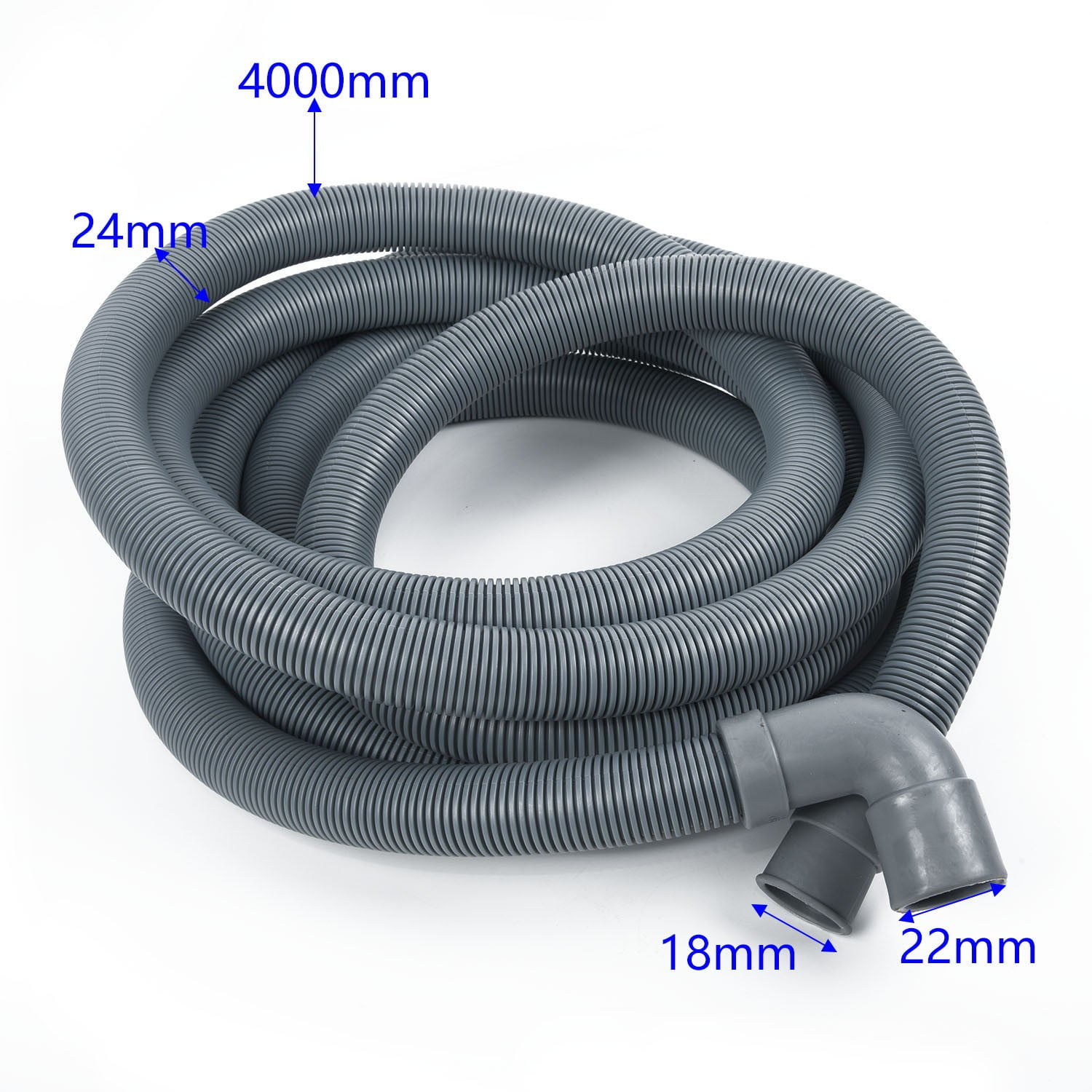 New 4Metre Extra Long Drain Hose Waste Pipe for Washing Machine Dishwasher