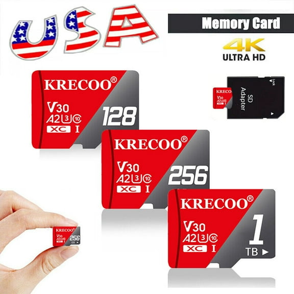 Micro SD Card 256GB Class 10 Micro SD Memory Card TF Adapter Lot