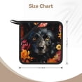 thumbnail image 3 of Rocae Colorful Floral Black Dog for Square Silicone Anti-scalding Mat Trivet Hot Pads for Kitchen Counter, Silicone Trivets for Hot Pots and Pans, 3 of 8