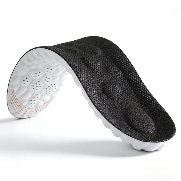 4D Memory Foam Insoles, Shoe Insert for Men & Women, Super Soft Anti-Fatigue Arch Support Insoles with Shock Absorption for Heel & Foot Pain Relief