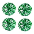 thumbnail image 1 of Greeniant Pompones de porristas de plástico de 4 Uds para actuaciones vibrantes, pompones de porristas ligeros y portátiles Animadoras plata mixta verde, 1 of 6