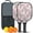 Pioneer Flower Floral-3, variant on Pickleball Paddles Set,Pioneer Flower Floral Print Pattern Fiberglass Surface Pickleball Racket Set with 2 Indoor Outdoor Pickleball Balls and Pickleball Bag,Pickle-ball Equipment