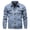Light Blue, variant on Men's Boyfriend Coats Denim Jacket Long Sleeve Button Lapel Slit Pocket Regular Fit Coat Casual Outerwear Chic Black Small