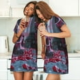 thumbnail image 4 of Lsque Gothic Red Skull Cemetery Pattern Nightgowns for Women Sleep Shirts Short Sleeve Nightshirt Pullover Nightdress Soft Sleepwear Relaxed Fit Nightdress, 4 of 6