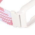 thumbnail image 2 of BIMZUC Watch Band Strap with Case Elastic Weaving Adjustable Replacement Wristbands for Oppo Free (10 inches / 25.4 cm), Pink / White, 2 of 9