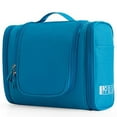 thumbnail image 2 of tzyudk Portable Hook Toiletry Bag Travel Cosmetic Storage Bag Cosmetic Bag Large Capacity Three-open Cosmetic Bag Affordable Useful Blue Oxford Cloth, 2 of 6