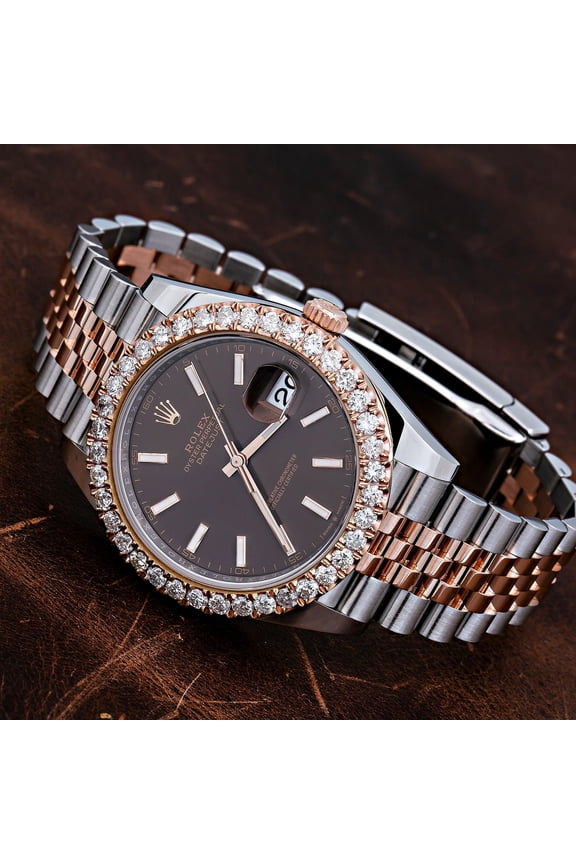 Pre-Owned Rolex Datejust 41 126331 41MM Brown Dial With Two Tone Jubilee Bracelet