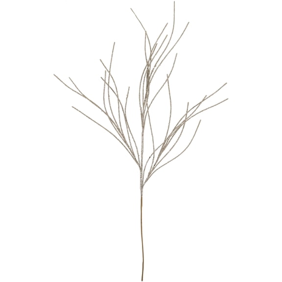 Northlight 36" Champagne Gold Glittered Christmas Twig Spray
