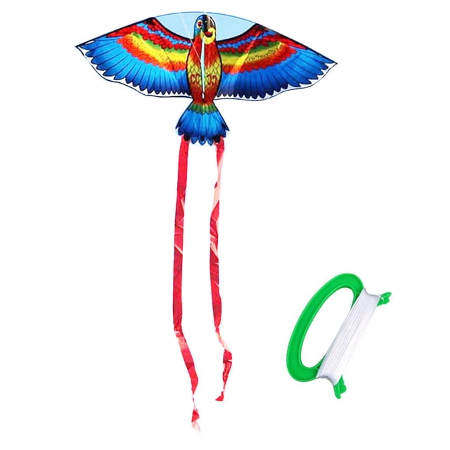 fastboy Unisex Children Cartoon Animal Kite Polyester Flying Kites with Handle Interactive Game Toys Presents Entertainment Blue 1Set