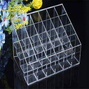 24 Slots Lipstick Organizer Crystal Clear Acrylic Lipsticks Display Stand Case Holder Storage Lipgloss Organizer for Makeup Brushes,Roller Essential Oils