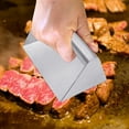 thumbnail image 4 of DPTALR Steel Rectangular Lattice Meat Press Board With Wooden Handle Meat Press, 4 of 9