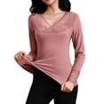 thumbnail image 2 of New Lace V Neck Thermal Underwear Autumn And Winter Slim Fit Bottomed Shirt V Neck Women Thermal Underwear for Women plus Size Mens Thermal Top Pack Thermal Womens Men's Thermal Top Mens Thermal Shirt, 2 of 6