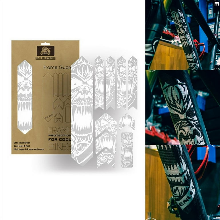 All Mountain Style High Impact Frame Bike Frame Guard Protector Sticker Decals Protection Protects Your Bike from Scratches and Dings Optional Style