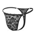 thumbnail image 3 of COSFO Mens Thongs Mesh Floral Lace Underwear Classic Fit Lightweight Soft Mens Underwear, 3 of 4