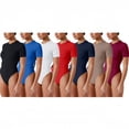 thumbnail image 5 of Vafful Bodysuits for Women Short Sleeve Going Out Outfits Shirts Body Suits Ribbed Knit Slim Fitted Button Down Tops Navy S, 5 of 7