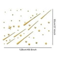 thumbnail image 3 of Pegatinas de pared de meteorito 3D Naiovety dorado espejo con película protectora, 3 of 6