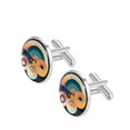 thumbnail image 2 of Geometric Cube Elegant Stainless Steel Silver Shirt Cufflinks for Formal Attire, 2 of 6