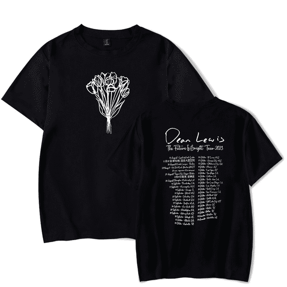 Dean Lewis Merch T-Shirt The Future Is Bright Tour 2023 Short Sleeve Top Tees Women Men Crewneck