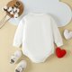 thumbnail image 2 of Gibobby Mamelucos para bebe niño Bebé Niños Niñas Día de San Valentín Manga Larga Bordar Recién Nacido Sudadera Monos(Blanco, 9-12 Meses), 2 of 5