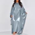 thumbnail image 2 of Butterfly Abaya Dress for Women, Satin Solid Color Batwing Sleeve Maxi Kaftan, Soft Comfy Breathable Robe for Summer & Eid, 2 of 5