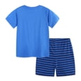 thumbnail image 4 of UngA Toddler Summer Clothes Boy 2T 3T 4T 5T Kids Short Sleeve Truck Print T-Shirt Tops Solid Color Shorts Set 2Pcs Casual Toddler Sets for Boys (Blue,5-6 Years), 4 of 7