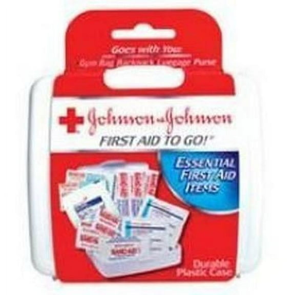 4 Pack - JOHNSON & JOHNSON First Aid To Go Kit 12 Items 1 Each