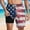 014 Blue, variant on Generic Men's American Flag Swim Trunks 6" Inseam Board Short with Compression Liner (S-3XL)