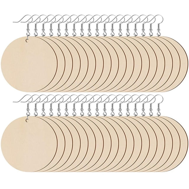EeaseMX 200 piezas de pendientes en blanco, pendientes de madera en blanco, pendientes de madera en blanco, pendientes en blanco