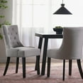 thumbnail image 3 of Glavbiku Modern Fabric Tufted Dining Chairs,Accent Chairs for Living Dining Room,Set of 2,Gray, 3 of 12
