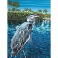 thumbnail image 2 of Vitaletti, Carolee 12x14 Gold Ornate Wood Framed with Double Matting Museum Art Print Titled - Peaceful Heron I, 2 of 4