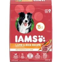 IAMS Minichunks Adult Dry Dog Food Lamb & Rice Recipe Dog Kibble, 15 lb. Bag