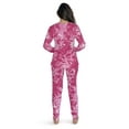 thumbnail image 3 of #FollowMe Women's Printed Henley Thermal Underwear Set with Jogger Pant (Tie Dye Pink, XX-Large), 3 of 3
