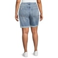 thumbnail image 3 of Terra & Sky Women's Plus Size High Rise Curvy Bermuda Shorts, 3 of 5