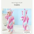 thumbnail image 2 of Unisex Baby Animal Onesie Flannel Hooded Romper for Infants Toddlers (0-3 Years) Winter Jumpsuit for Boys and Girls, 2 of 6