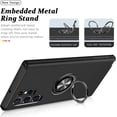 thumbnail image 3 of Shockproof Case for Samsung S22 Ultra 5G, [Embedded Finger Ring] Military Grade Phone Case Cover with Reinforced Metal Stand Kickstand [Support Magnetic Car Holder] for S22 Ultra, Black, 3 of 13