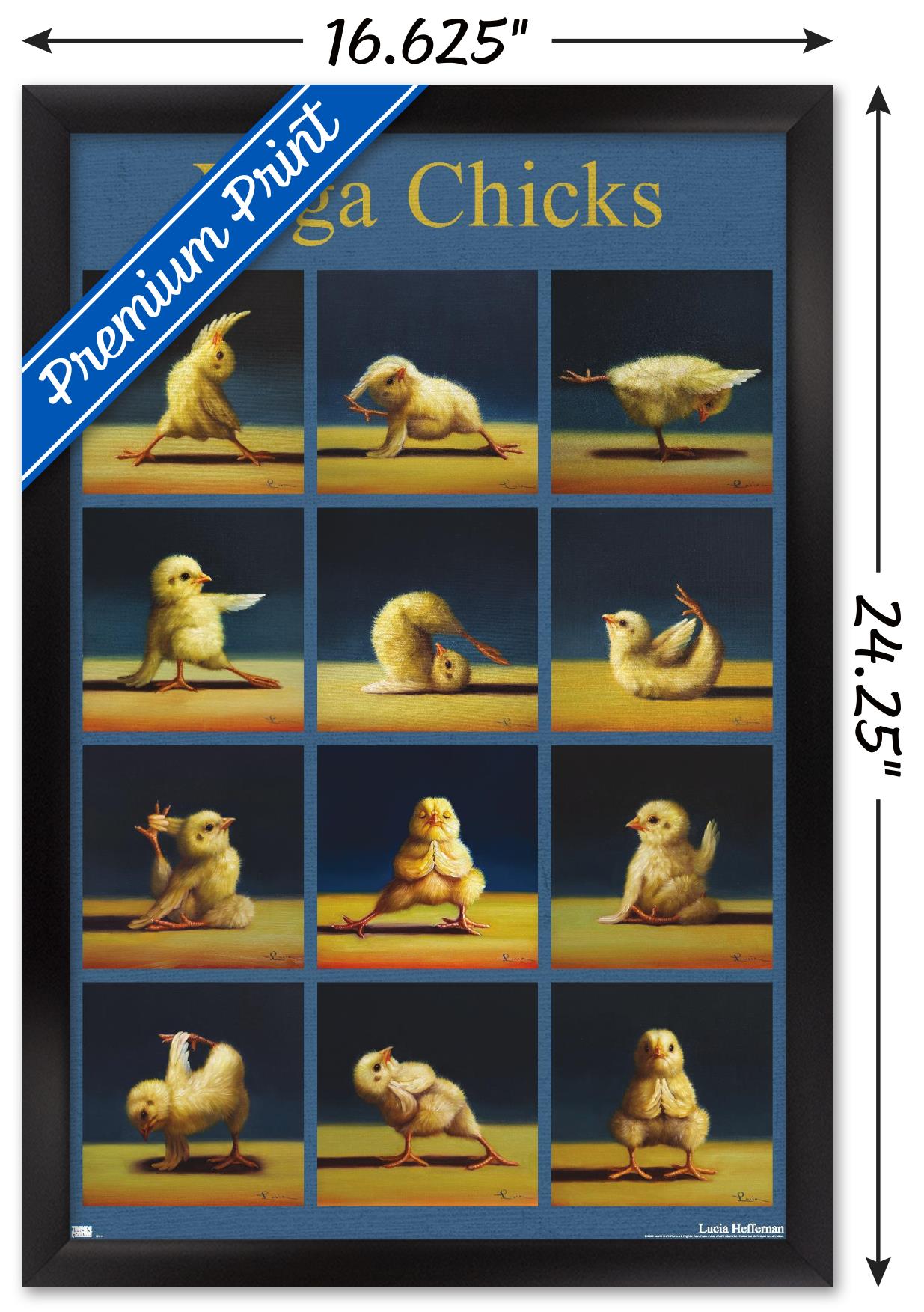 Lucia Heffernan Art - Yoga Chicks Wall Poster, 14.725" x 22.375" Framed