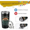 thumbnail image 5 of 35th Birthday Gifts for Women Men 35 Years Old Gifts- 20 oz Double-sided Vintage 1989 with Time Information Tumbler Cup（black） Turning 35, 5 of 6
