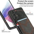 thumbnail image 6 of Nalacover Case for Samsung Galaxy A32 5G Back Card Slots Wallet Case, Vintage Denim Pattern PU Leather Magnet Car Mount Cover, Full Edge Protection Anti-Drop Shockproof Case,Black, 6 of 9