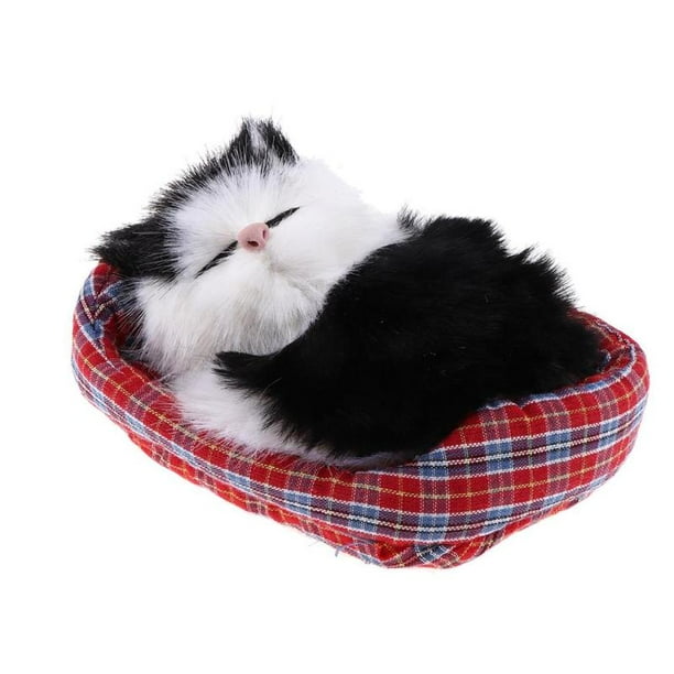 Purring Stuffed Kitten Plush Soft Animal Toy Pet Gift Home Decor - A