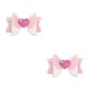 thumbnail image 2 of Jumpingount Clip deslizante para el pelo con lazo para niñas Alfiler ala lazo corazón 2piezas Jumpingount CBP466384, 2 of 6