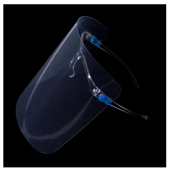 Safety Glasses W Visor Dust Protection Full Face Shield Protector Clear Anti Fog