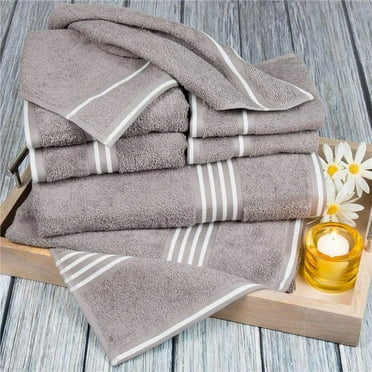 Embroidered Cotton Jacquard 6 Piece Towel Set