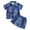 Blue, variant on Pimfylm Toddler Baby Boy Summer Outfit,Designer Kids Clothes Boys Comfortable And Breathable Short Sleeved Twopiece Set With Cute Cartoon Prints