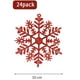 thumbnail image 4 of 24 piezas de adornos de copos de nieve de Navidad de plástico con copos de nieve brillantes para decoración de ventanas de Navidad Adepaton LKX-2037-2, 4 of 8