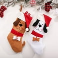 thumbnail image 2 of Vorkoi Dog Christmas Stocking, Xmas Pet Hanging Stockings and Plush Doggie Kitty Embroidered for Pets Gifts Bag Personalized Cuff Lovely Home Holiday Decoration, 2 of 7