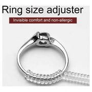 Ring Size Adjuster - 5pcs Clear Ring Sizer Adjuster for Loose Rings, Spiral Silicone Tightener Set, Invisible Ring Guards