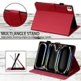 thumbnail image 6 of Dteck Folio Case for iPad Pro 11-inch (M4) 2024, Multi-Angle Viewing Protective Stand Cover with Pencil Holder & Card Holder,Red, 6 of 7