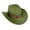Green, variant on Men's Cowboy Hat Green Hat Leather Hat for Men Western Cowboy Cap One Size