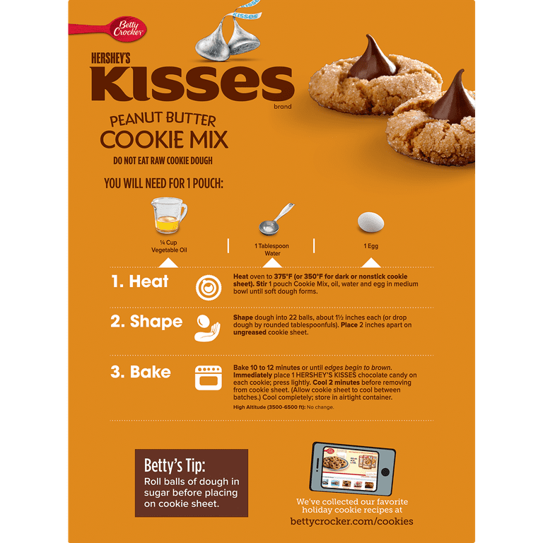 Betty Crocker Hershey's Kisses Peanut Butter Cookies Mix,