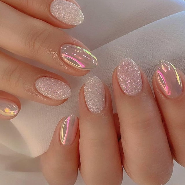 Uñas postizas Rupofuza, acrílicas, cuadradas, tamaño mediano, 24 unidades